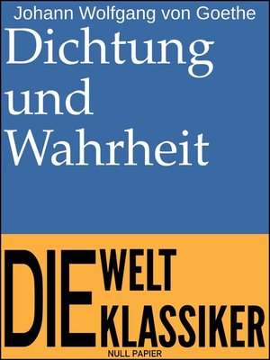 cover image of Dichtung und Wahrheit